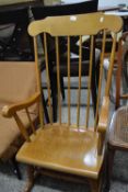 A mid Century stick back rocking chair
