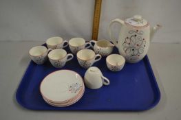 Quantity of Crown Ducal wing and swirl tea wares
