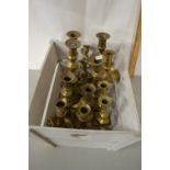 Mixed Lot: Various brass candlesticks