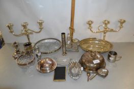 Mixed Lot: Various silver plated wares to include candelabras and other items