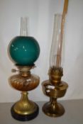 Two vintage oil lamps
