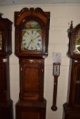 Northwood of Long Wash, a 19th Century mahogany and oak cased long case clock with arched painted