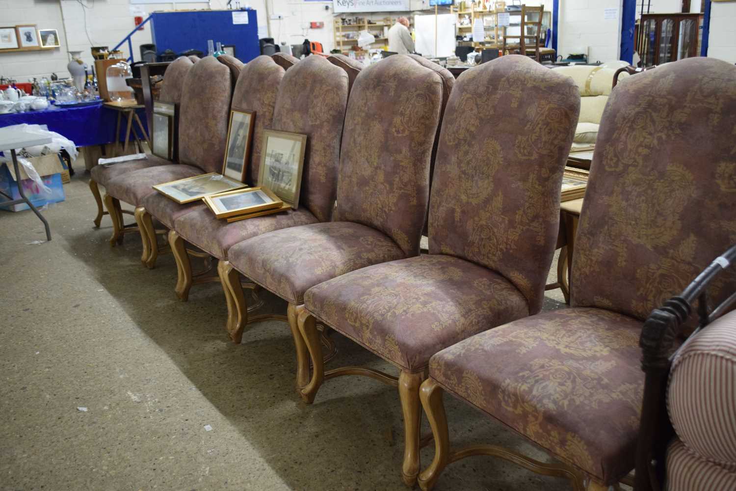 A set of twelve large highback upholstered chairs from the Kreiss collection - Image 3 of 3