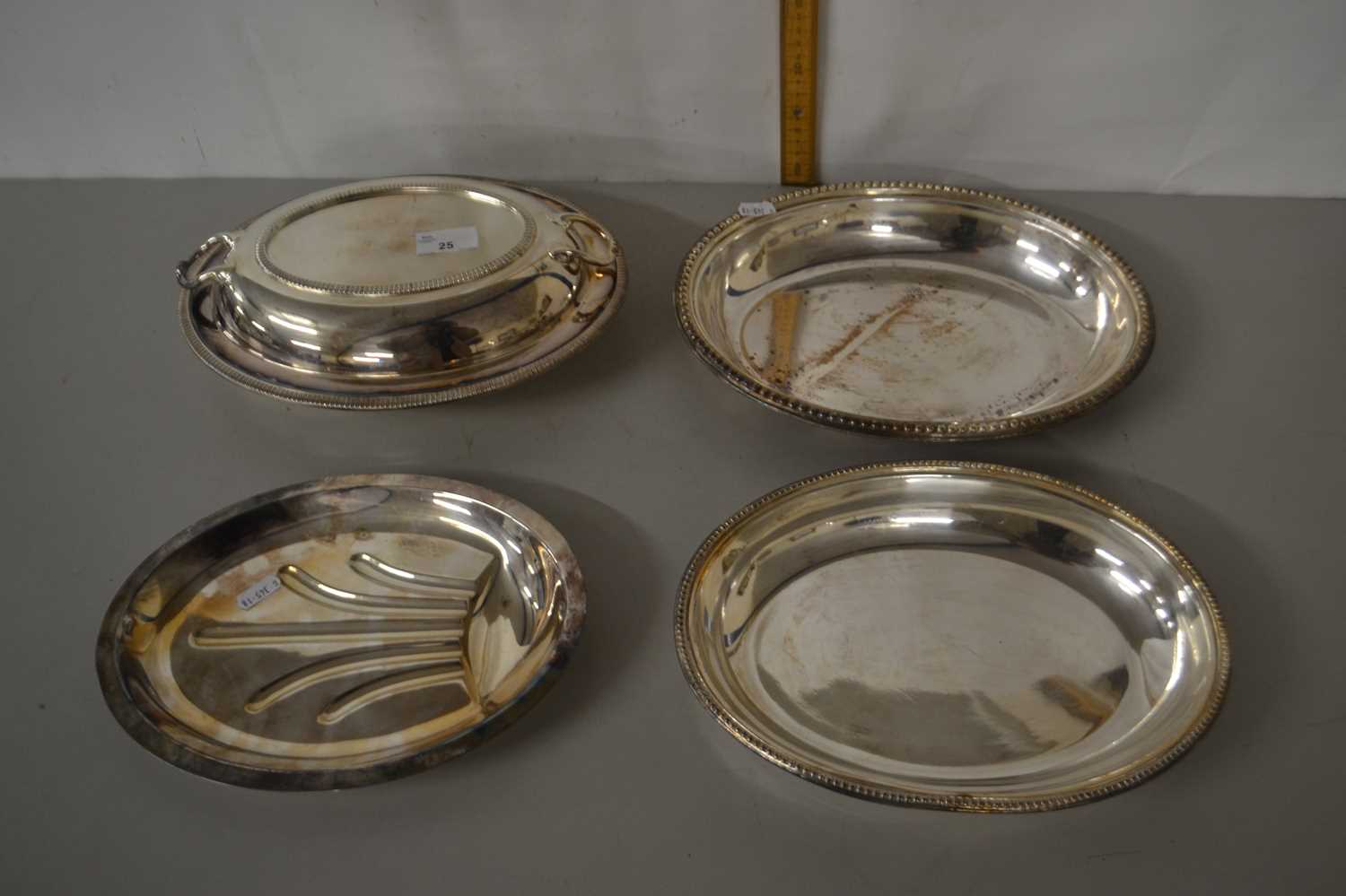 Silver plated serving dishes