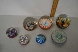 Mixed Lot: Seven various paperweights to include Perthshire and Caithness