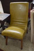 Mid Century leatherette upholstered side chair