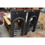 Cast iron inset bedroom fireplace, 56 x 91cm