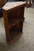 Small stained pine corner cabinet, 43cm wide