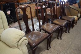 Set of early 20th Century Queen Anne style dining chairs