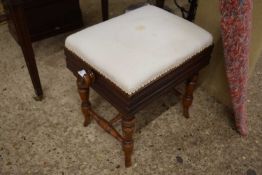 Late Victorian piano stool with adjustable height
