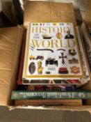Quantity of assorted books on history