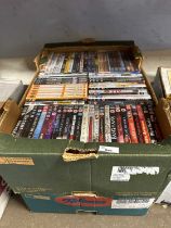 Two boxes of assorted DVD's