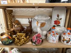 Mixed Lot: Assorted ceramics, decorative items, wooden carvings etc