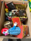 Mixed Lot: Jack in the Box, quantity of collectors tins and other items
