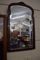Wooden framed arched wall mirror