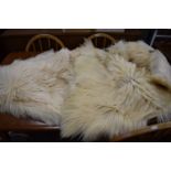 Two goatskin rugs