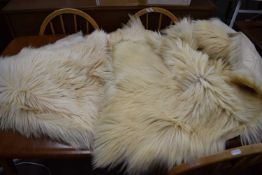 Two goatskin rugs