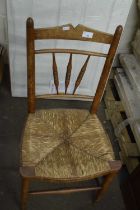 Rush seated chair