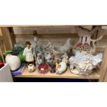 Mixed Lot: Cherub moulded baskets, glass ware, Wedgwood and other items