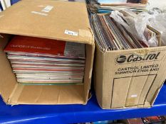 Four boxes of assorted LP's