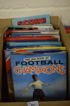 Quantity of football annuals and albums