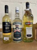 Bottle of Smirnoff Vodka, Martini Bianco and Chilean Chardonnay (3)