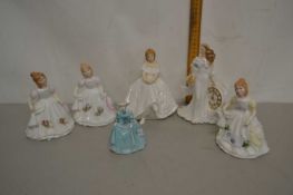 A collection of small Royal Doulton and other figurines