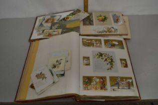 Two albums of vintage greetings cards