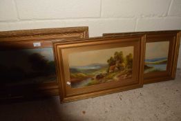 Group of three late 19th or early 20th Century oil studies of rural scenes