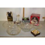 Mixed Lot: Variouus glass bowls, Greek vase, resin ornament etc
