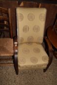1930's oak framed armchair