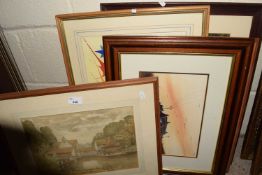 Mixed Lot: Assorted pictures to include Buck abstract study of insects, further abstract study of