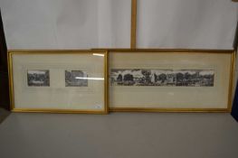 Henry Holzer, two framed prints of river scenes