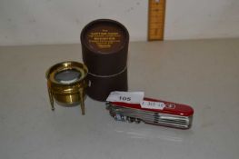 Swiss Army knife together with a Nauticalia magnifier