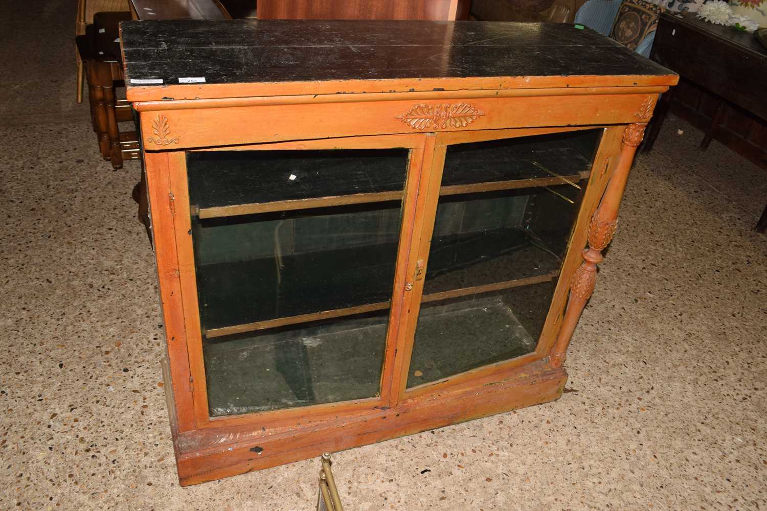 Victorian painted bookcase cabinet for repair