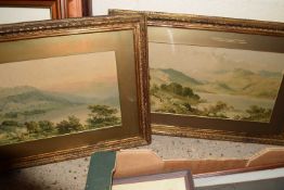 Pair of studies of Highland scenes, gilt framed
