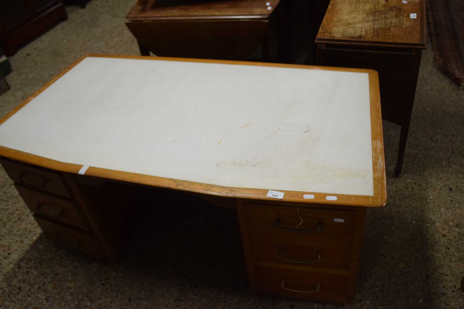 Mid Century twin pedestal office desk