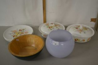Mixed Lot: Wedgwood Summer Bouquet vegetable dishes and other items