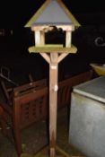 Wooden bird table