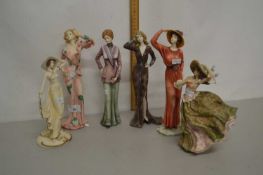 Group of six various modern figurines