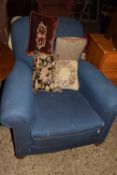 Early 20th century blue upholstered armchair