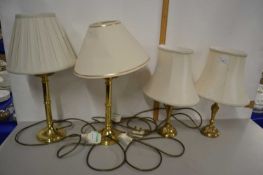 Two pairs of modern table lamps