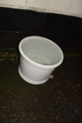 White ceramic plant pot