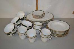 Quantity of Royal Doulton Oxford Green table wares