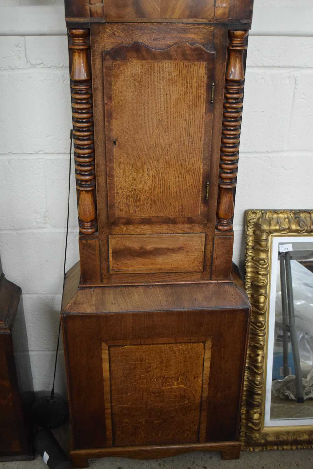 Northwood of Long Wash, a 19th Century mahogany and oak cased long case clock with arched painted - Image 2 of 3