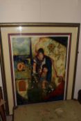 Janet Treby, Aegean Legend limited edition serigraph number 238 of 385, framed and glazed