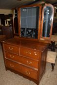 Late 19th Century American walnut dressing chest with four drawers