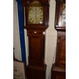 Waight of Birmingham, late Georgian mahogany and oak cased long case clock with arched dial and