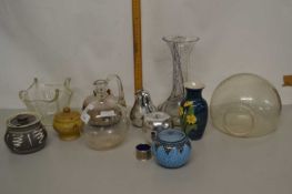 Mixed Lot: Various glass vases, ceramic model fruit and other items