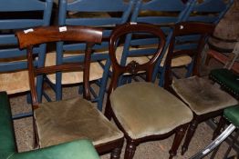 Four various 19th Century dining chairs